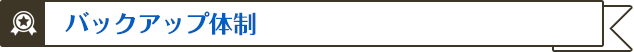 バックアップ体制